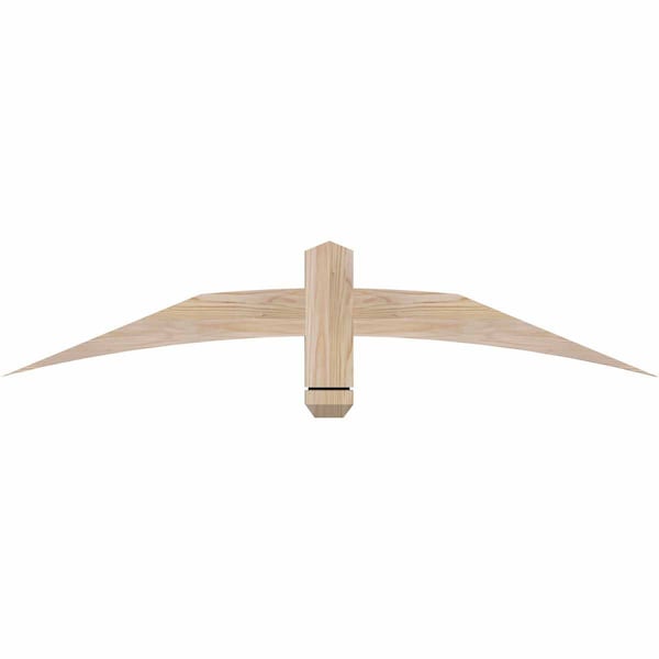 Ekena Millwork Bellingham Smooth Timber Gable Bracket, Douglas Fir, 48"W x 10"H x 1 1/2"D x 3 1/2"F, 5/12 Pitch GBW048X10X0204BEL00SDF - main